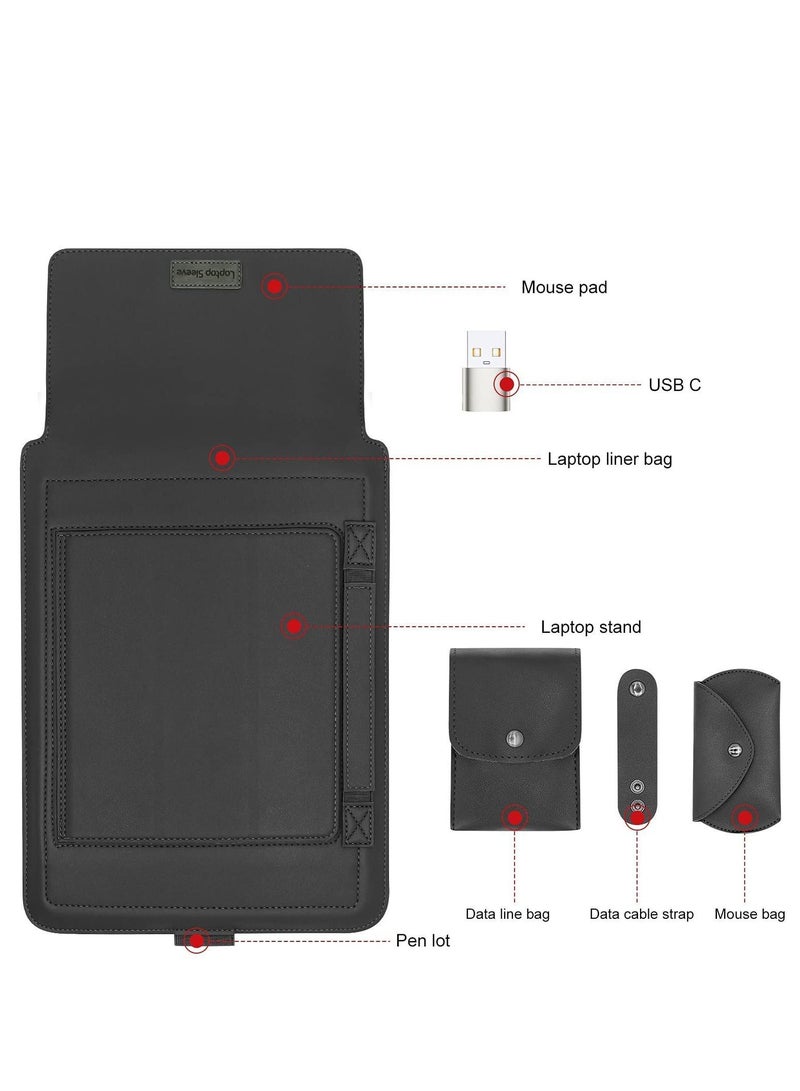 NIBEMINENT 13 inch Laptop Sleeve Case, Slim Carrying Case with Stand Function Compatible 2018-2021 MacBook Air M1/ 2016-2021 Pro XPS inch/ 13""-13.3"" Surface X 6 7 8 - Image 3