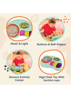 B. Toys B. toys- B. baby - Baby Activity Station - High Chair Suction Cup Toy with Music & Lights - Sensory Activity Center - Developmental Toys for Babies, Infants - whirly pop-6 Months +  - Image 3