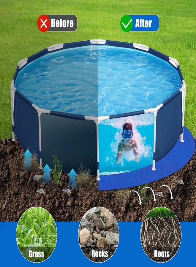 Fairooth 12 FT Round Pool Liner Pad for Above Ground Pool Under Pools Padding Replacement Swimming Pools Ground Cloth Protector for Extend Liner Life Hot Tub Liner, Blue - Image 3