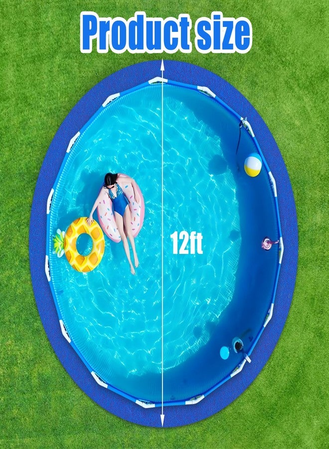 Fairooth 12 FT Round Pool Liner Pad for Above Ground Pool Under Pools Padding Replacement Swimming Pools Ground Cloth Protector for Extend Liner Life Hot Tub Liner, Blue - Image 2