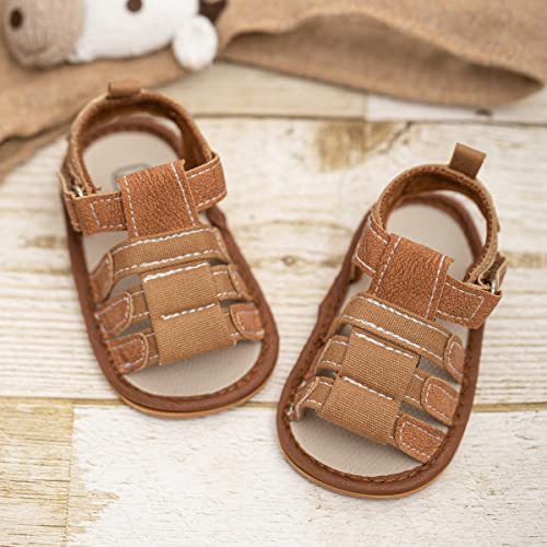 Meckior Baby Infant Boy Girl Sandals Newborn Non-Slip Soft Rubber Sole Sandals for Baby Boys Open-Toe Outdoor Casual Summer First Walkers Shoes - Image 4