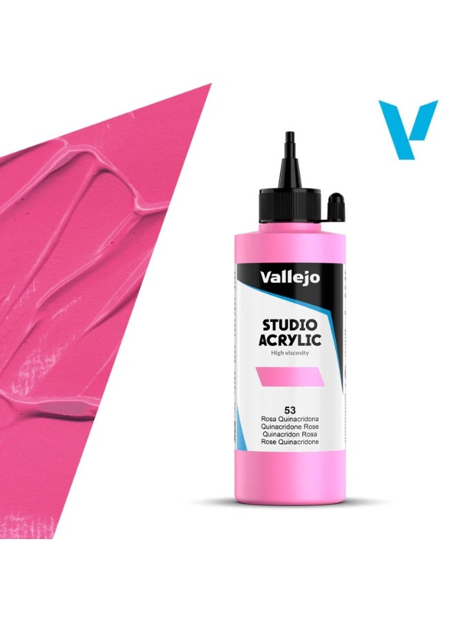 فاليجو ألوان أكريليك احترافية للفنانين والاستوديوهات - كويناكردون روز، صبغة عالية، تغطية سلسة على القماش والخشب - ٢٠٠ مل
