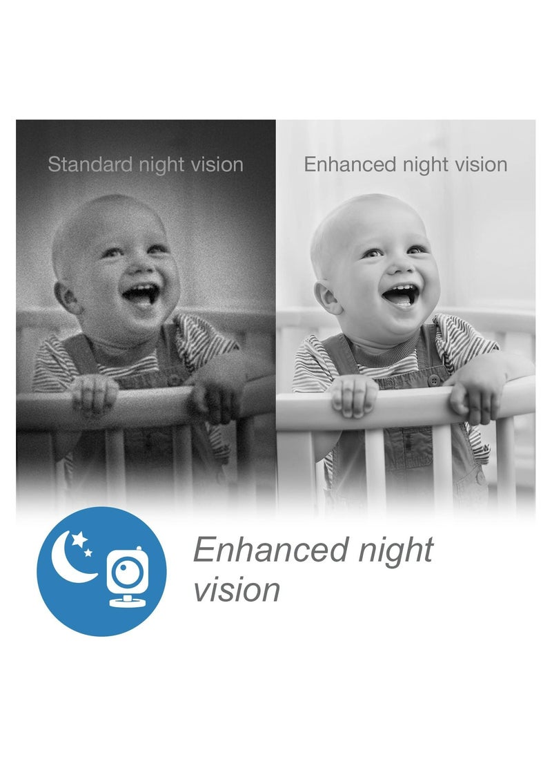 vtech - VTech RM7764HD 1080p WiFi Remote Access Baby Monitor, 360° Pan & Tilt, 7” 720p HD Display, HD Night Vision, Soothing Sounds, 2-Way Talk, Temperature Sensor, Motion Detection, iOS & Android - Image 1