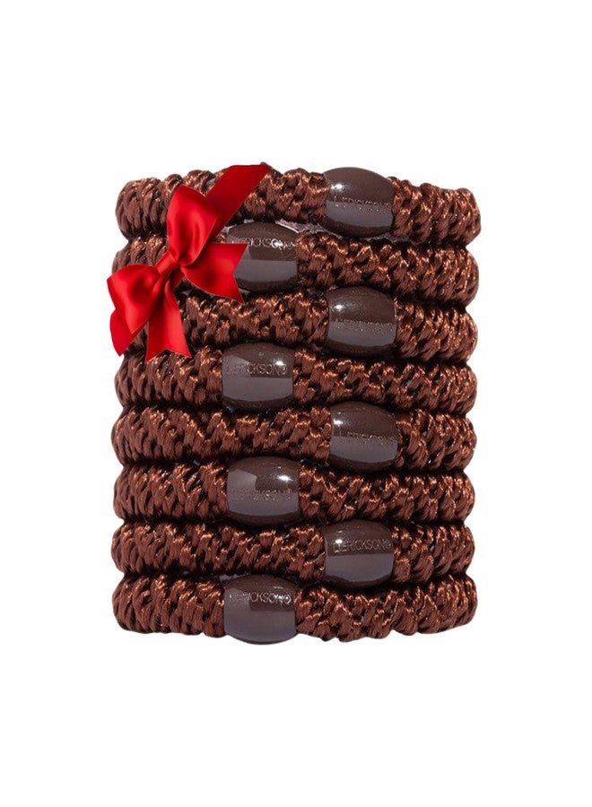 إل.إريكسون ربطات شعر إل. إريكسون الأمريكية، لون بني قهوة، 8 قطع - ربطات شعر سهلة الحمل - ربطات شعر لا تسبب تلف الشعر للنساء - إكسسوارات شعر - Image 1