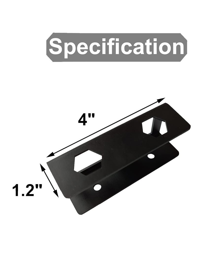 SYOSI - Black Under Desk Laptop Holder Mount with Screw,Under Desk Laptop Mount Bracket,Add On Under Table Laptop/Keyboard Storag - Image 1