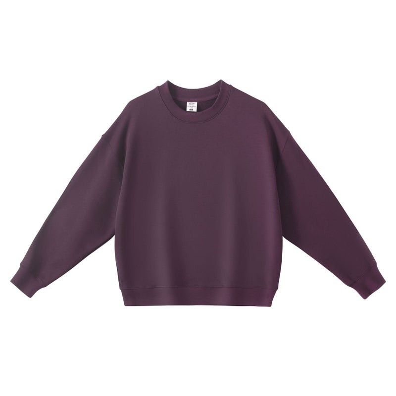 Round Neck Basic Style 420G Heavyweight Terry Sweatshirt Men's Trendy Brand Korean Style Simple Versatile Long Sleeve Base Layer Sweatshirt for Autumn