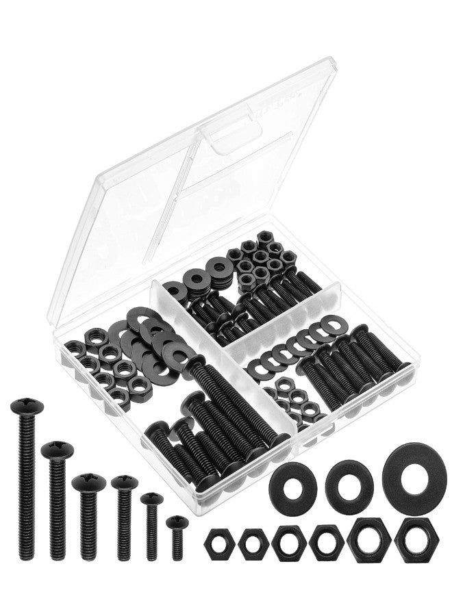 Mr. Pen- Bolts, Nuts, and Washer Assortment Kit, 113 pcs, Black, Nuts and Bolts Assortment Kit, Assorted Nuts and Bolts, Nut Bolt and Washer Assortment, Bolt and Nut Assortment - Image 1