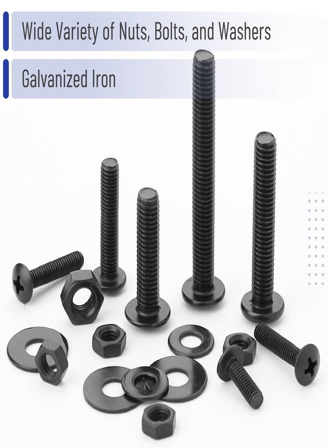 Mr. Pen- Bolts, Nuts, and Washer Assortment Kit, 113 pcs, Black, Nuts and Bolts Assortment Kit, Assorted Nuts and Bolts, Nut Bolt and Washer Assortment, Bolt and Nut Assortment - Image 3