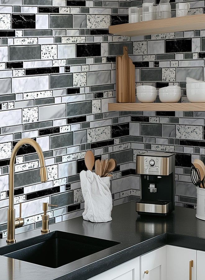 WENMER Kitchen Wallpaper Peel and Stick Backsplash Wallpaper for Kitchen, Backsplash Wallpaper for Bathroom Waterproof, Self Adhesive Kitchen Tile Contact Paper for Countertop 17.7"x 78.7" - Image 3
