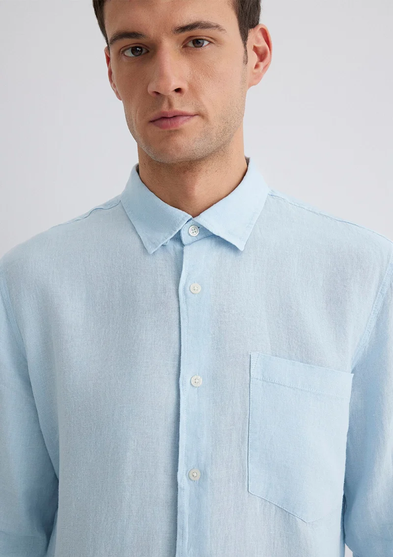 MAVI Blue Linen Shirt