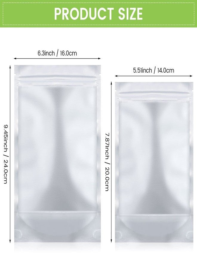 Marspark 200 Pcs Resealable Bags Food Storage Sealable Bags for Packaging Clear Window Polyester Film pouch with Aluminum Foil Back Stand up Reusable Pouch for Small Business Party Favor(6.30 x 9.45 Inch) - Image 2