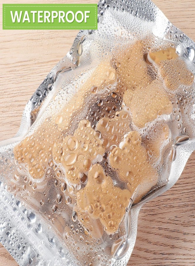 Marspark 200 Pcs Resealable Bags Food Storage Sealable Bags for Packaging Clear Window Polyester Film pouch with Aluminum Foil Back Stand up Reusable Pouch for Small Business Party Favor(6.30 x 9.45 Inch) - Image 4