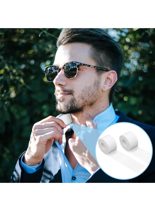 Sliverdew 2 Roll Disposable Collar Protector Sweat Pads Self-Adhesive Shirt Collar Protector Hat Shirt Neck Liner Invisible Collar Protectors for Shirts Sweat Pads for Shirts Against Sweat Stain - Image 2