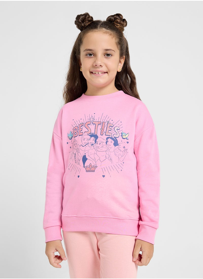 Disney Princess Graphic Sweat Shirt  - Image 1