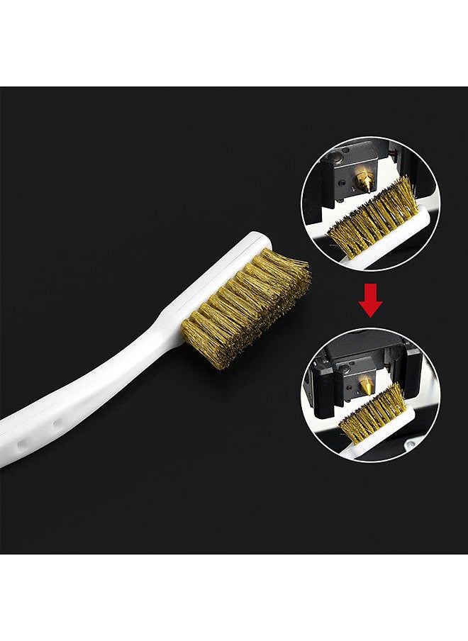 Generic - Nozzle Cleaning Tool Copper Wire Brush 5-in-1 Wrench Hexagonal Sleeve for 3D Printer Nozzle Hotbed Heat Block - Image 1