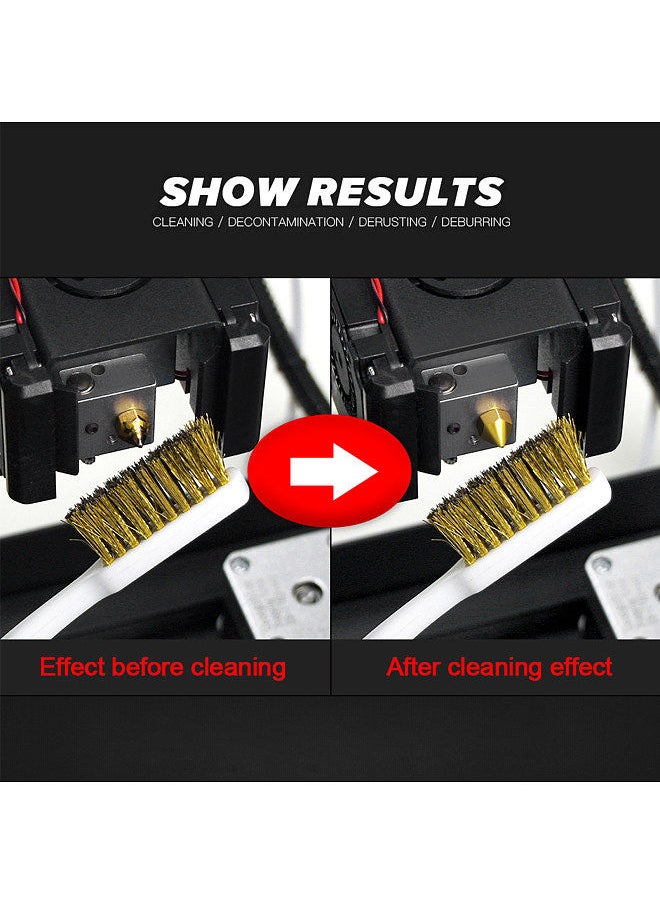Generic - Nozzle Cleaning Tool Copper Wire Brush 5-in-1 Wrench Hexagonal Sleeve for 3D Printer Nozzle Hotbed Heat Block - Image 1