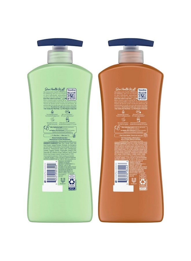 Vaseline Intensive Care Body Lotion For Women & Menultrahydrating Lotion Set For Dry Skin Soothing Hydrationadvanced Repaircocoa Radiantessential Healing 20.3 Fl Oz Ea (4 Piece Set) - Image 2
