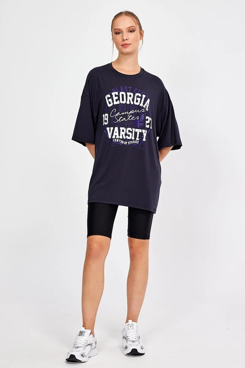 الكسندرجاردي Alexandergardı Printed Oversize T-Shirt (E23-0046 01)