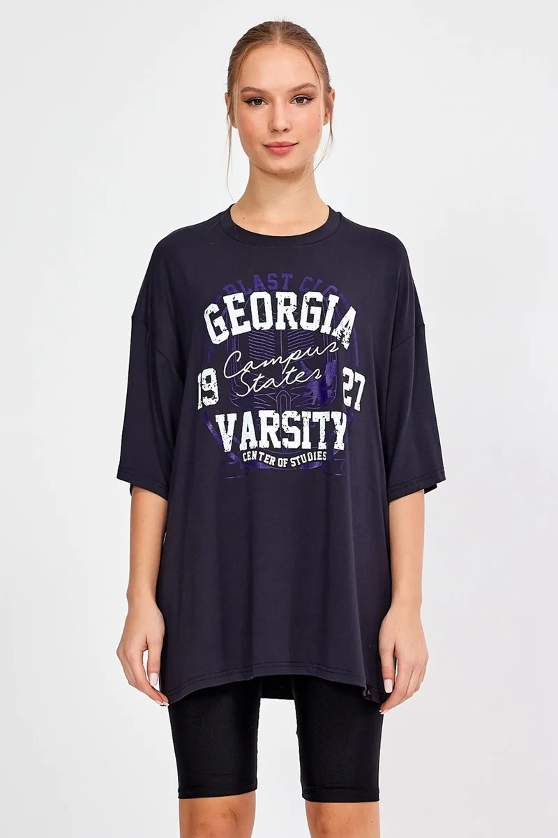الكسندرجاردي Alexandergardı Printed Oversize T-Shirt (E23-0046 01)