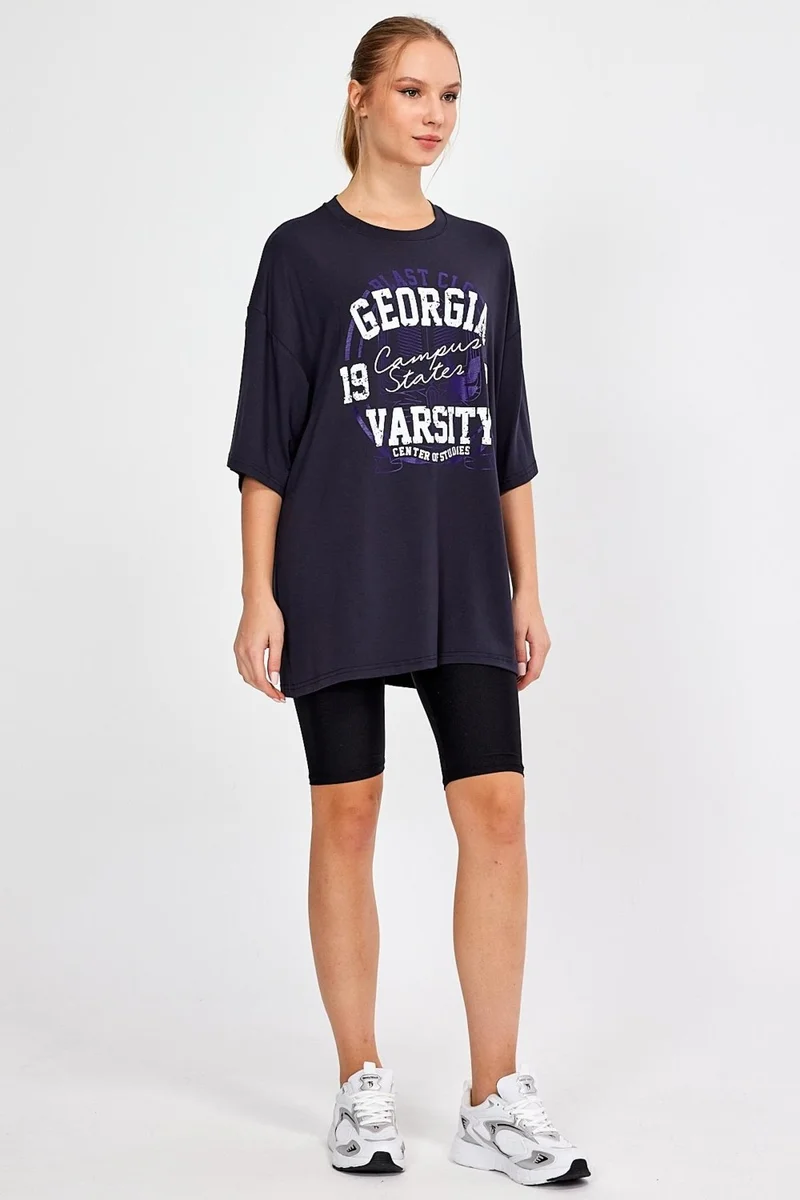 الكسندرجاردي Alexandergardı Printed Oversize T-Shirt (E23-0046 01)