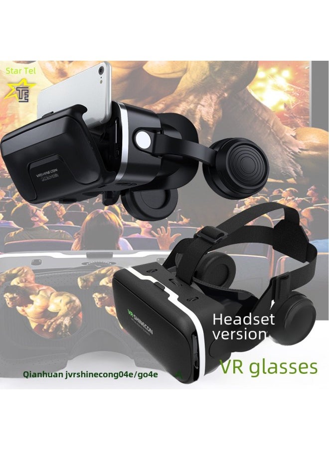 Generic Vrshinecon Vr Glasses Phantom 6th Gen G04e Earphone Version Mobile 3d Virtual Reality Helmet Large Screen 7-Color:G04e+c8s With Stand+adapter Cable Set  - Image 4