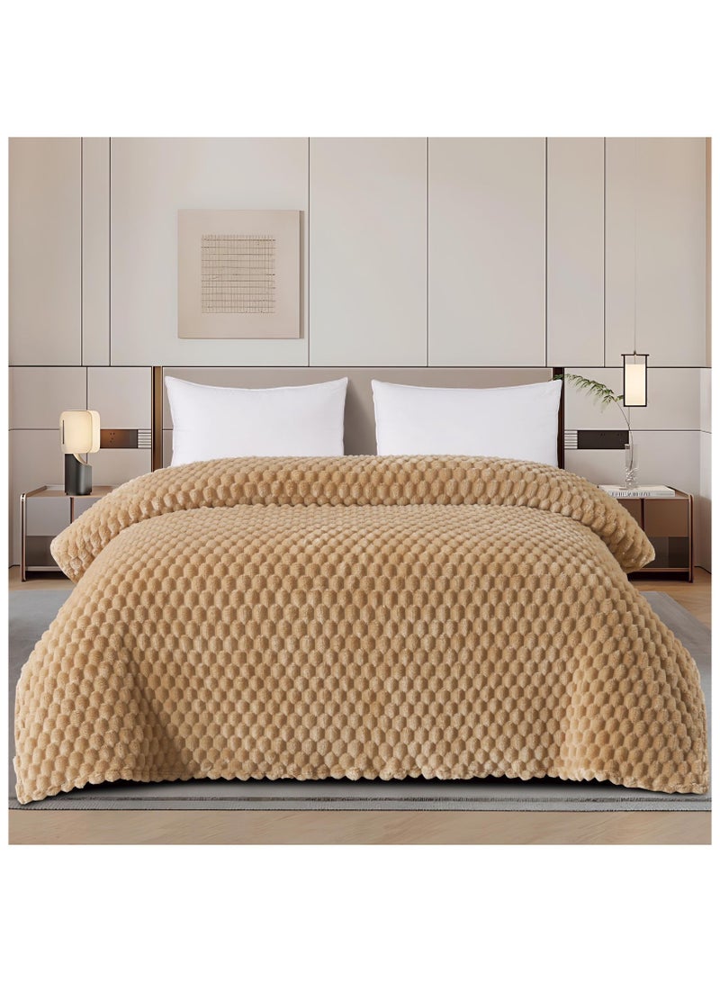 MingLi Soft Textured Bed Blanket for Two People, Summer, 1.8 kg, King Size, 220x200 cm - Image 1