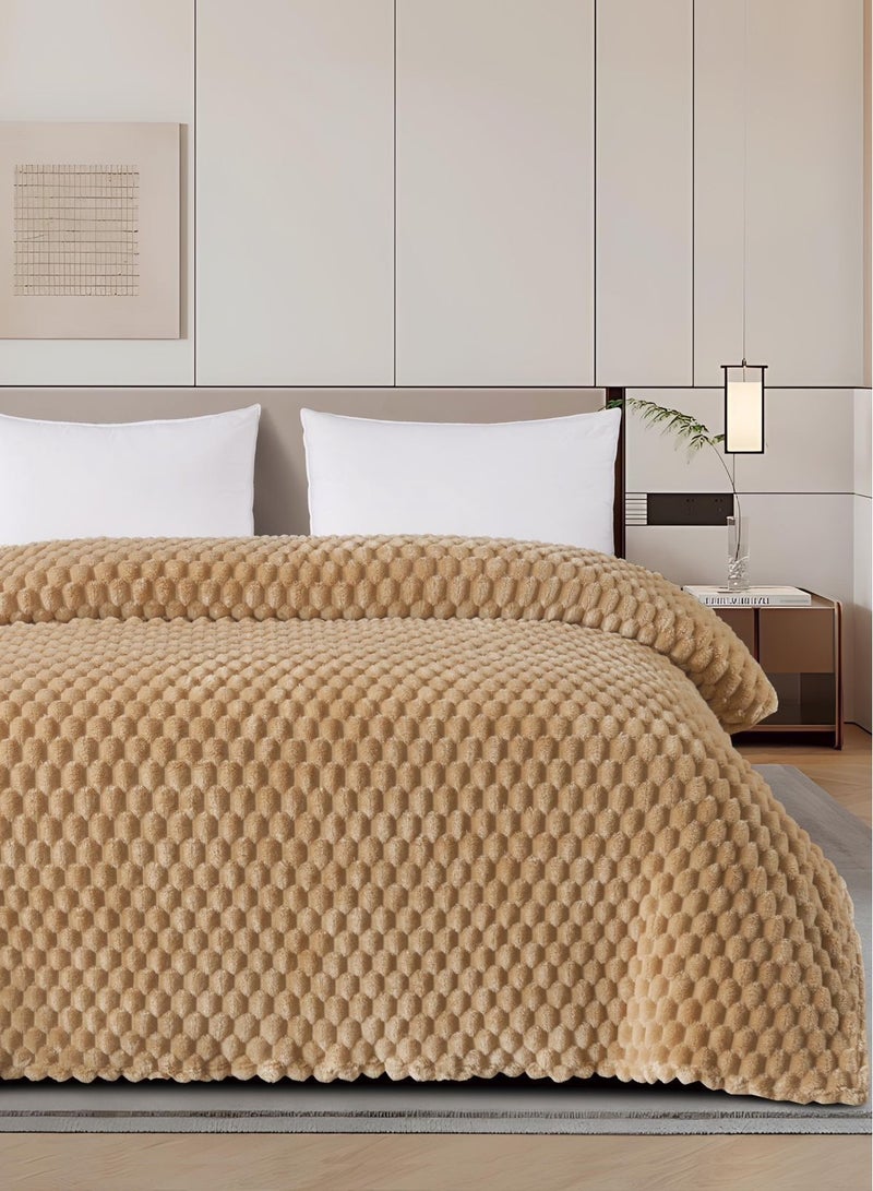 MingLi Soft Textured Bed Blanket for Two People, Summer, 1.8 kg, King Size, 220x200 cm - Image 2