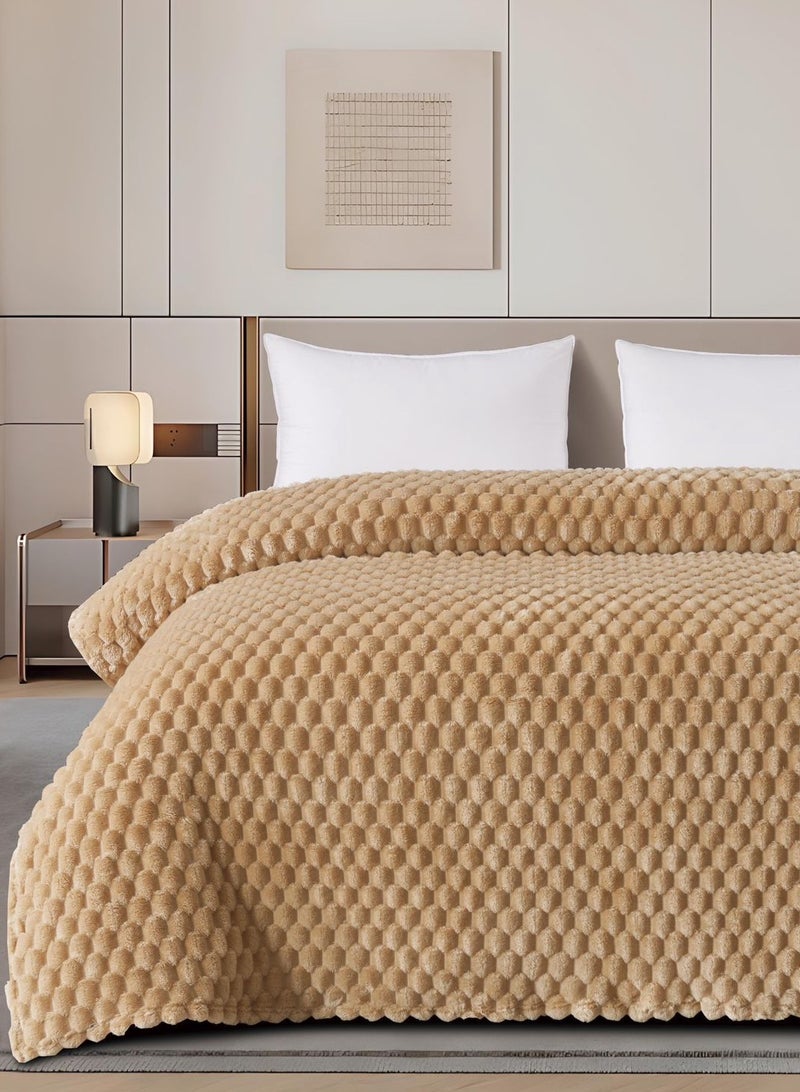 MingLi Soft Textured Bed Blanket for Two People, Summer, 1.8 kg, King Size, 220x200 cm - Image 3