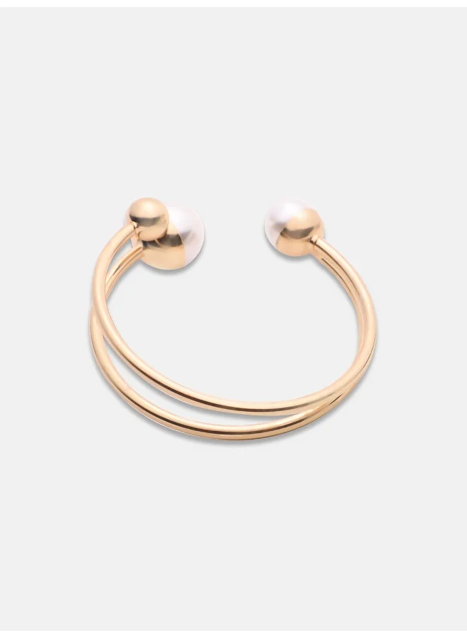 SOHI Snowball Open Bangle Artificial Bracelet Jewellery