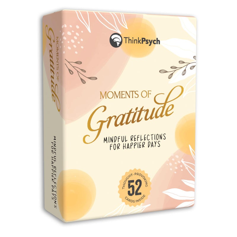 ThinkPsych Moments of Gratitude Cards 52 Daily Questions for Mindfulness SelfReflection Positive Psychology SelfCare Deck Teens Adults Gift Gratitude Journal Ideas - Image 4