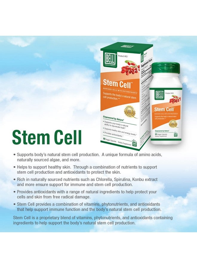 Bell Stem Cell Supplements - Supports Your Body's Natural Ability to Replace Worn Out Cells and Rejuvenate Tissue | Celulas Madres | 60 Capsules - Image 2
