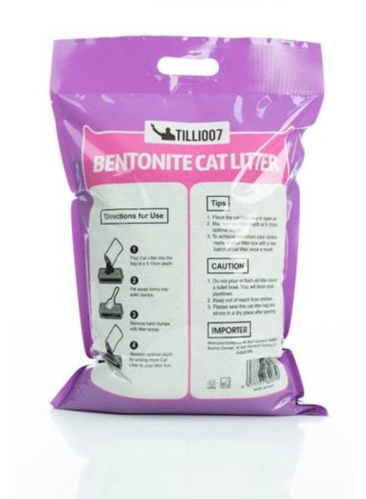 TILLI007 Natural Calcium Bentonite Cat Litter [5L-Levendor] - 99% Pure, with Sodium Nitrogen Carbonate and Fragrance, Pack of 2 - Image 3