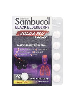 Sambucol Sambucol, Black Elderberry, Cold & Flu Relief, 60 Tablets 