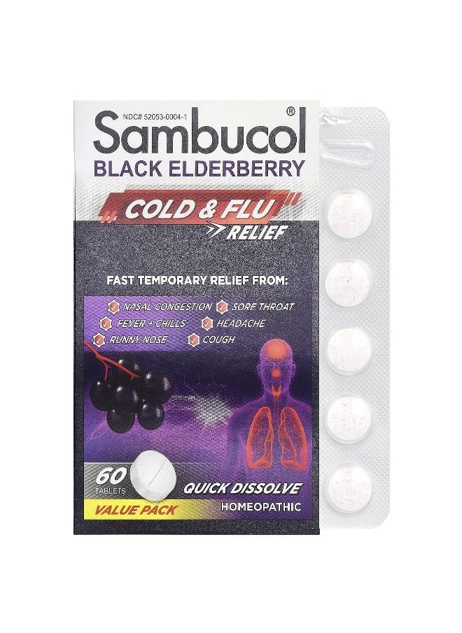Sambucol Sambucol, Black Elderberry, Cold & Flu Relief, 60 Tablets 