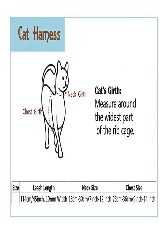 The DDS Store Adjustable Cat Walking Harness Nylon Strap Collar with Leash,Cat Leash and Harness Set Escape Proof (Pink Color) - Image 2