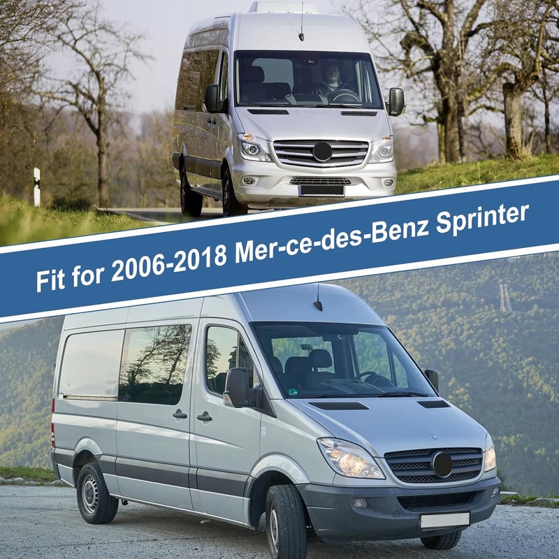 luolety Front Windscreen Wrap Cover for Mercedes Sprinter 2006-2018 - 600D Blackout Waterproof Sunshade - Image 2