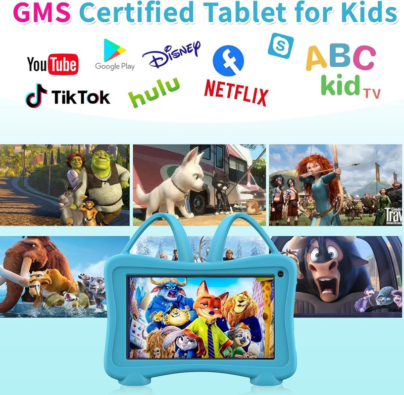 Trayoo Kids Tablet 7 Toddler Children's Learning Tablet with WiFi, YouTube, Parental Control, Durable Case Education Learning Apps for Boys Girls (Blue) - Image 2