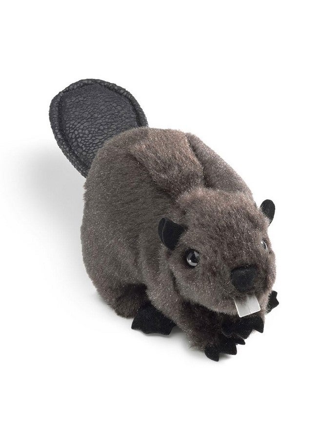 Folkmanis Mini Beaver Finger Puppet, Brown, Black, 1 EA - Image 2