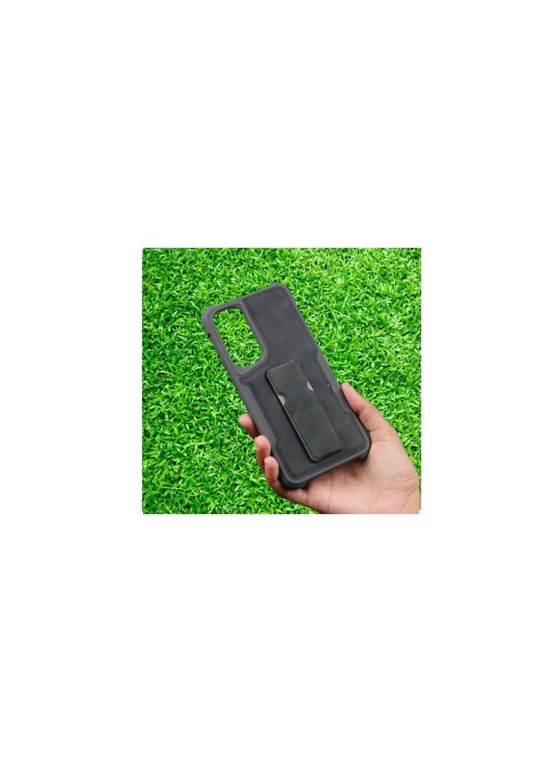 Creative Samsung FE 24 Phone Case With a slim and durable stand, gray color - Image 2