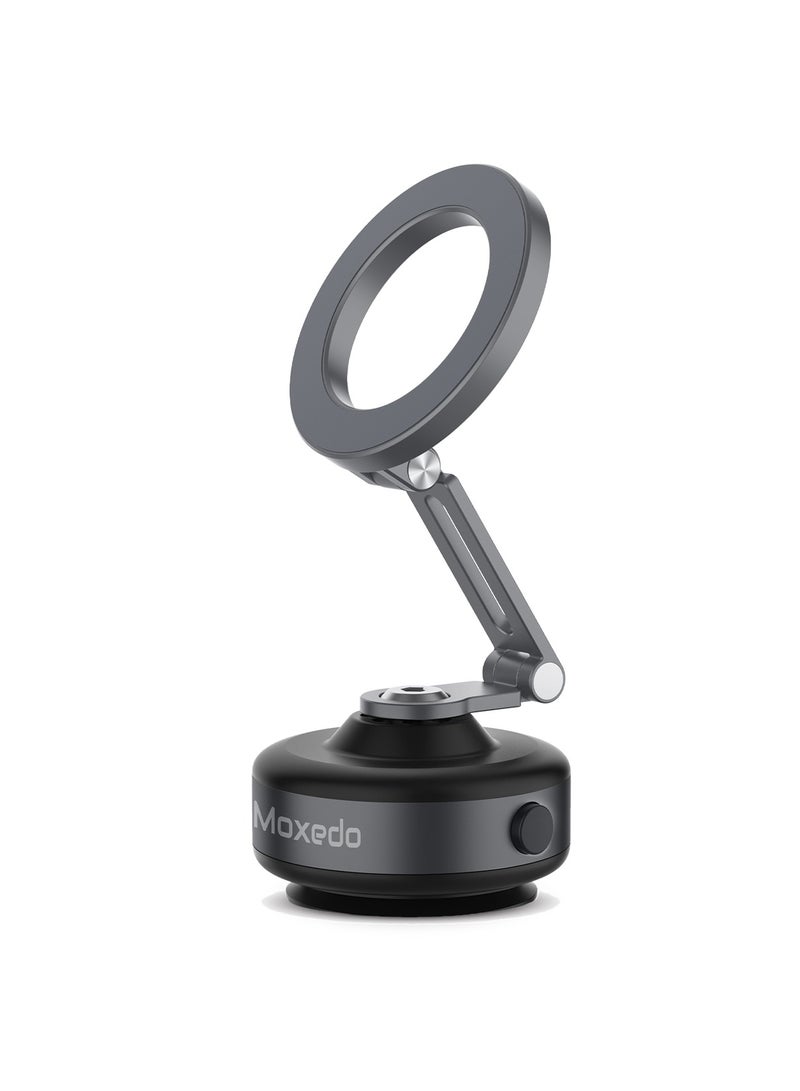 Moxedo Moxedo 360° Rotating Magnetic Phone Holder with Vacuum Suction | Foldable Mount with Type-C Port & Quick Release Button | Universal Stand for Car, Kitchen, Mirror, Gym, Fits 4.7”–7.2” Phones  - Image 1
