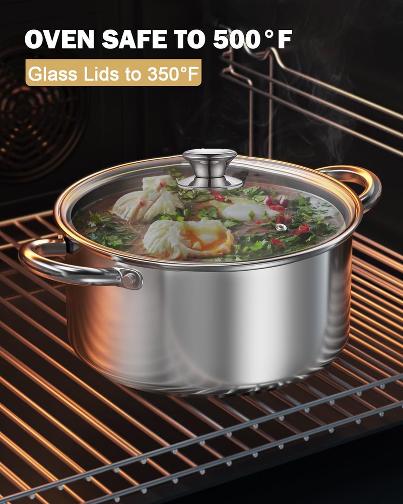 Cook N Home Stainless Steel 4 Piece Pasta Cooker Steamer Multi-Pot - Image 3
