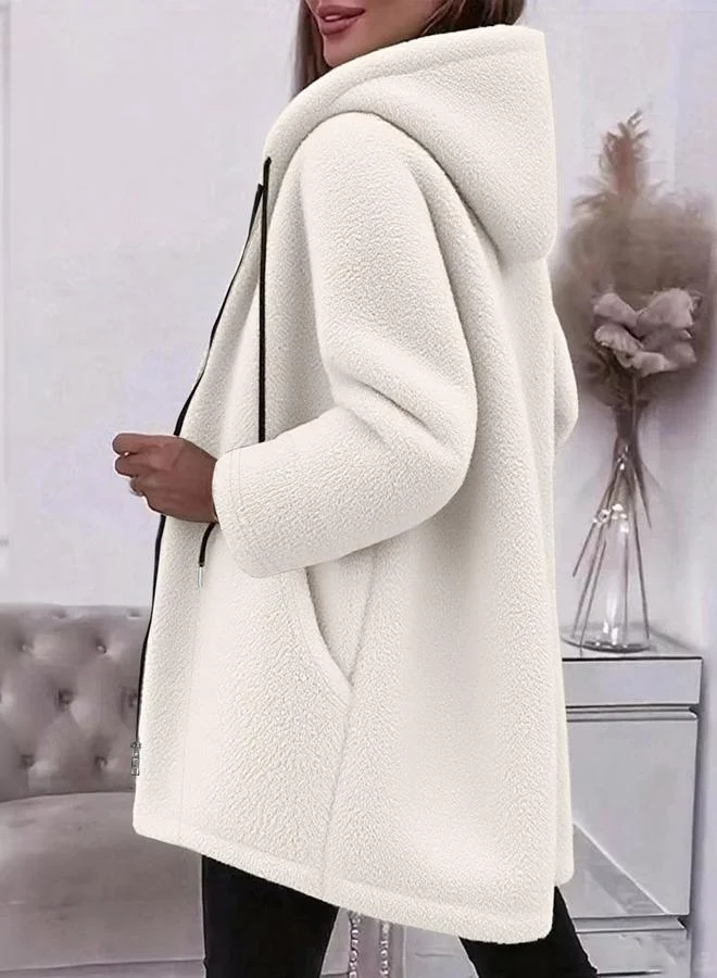 Take Two Take Two Plus Size Longline Zip-Up Hooded Jacket