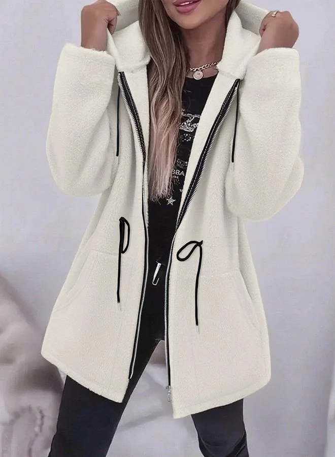 Take Two Take Two Plus Size Longline Zip-Up Hooded Jacket