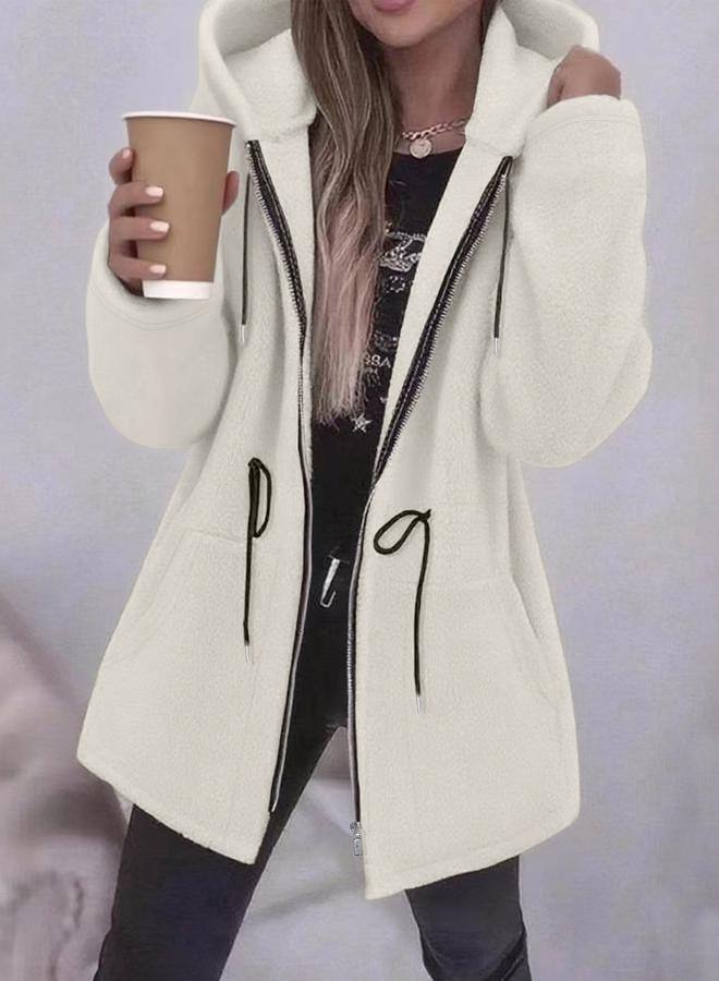 تايك تو جاكيت طويل بسحاب بغطاء رأس للمقاسات الكبيرة - Image 3