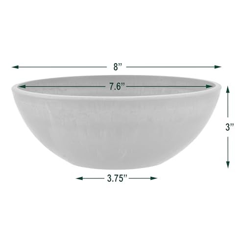 PSW Pot Collection M20TC 8-inch Plastic/Stone/Wood Composite Low Bowl Planter – No Drainage Hole (Drillable), Shallow Indoor/Outer Pot for Succulents, Bonsai, Fairy Gardens, Herbs, Terra Cotta Color - Image 4