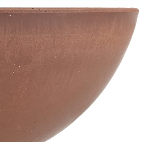 PSW Pot Collection M20TC 8-inch Plastic/Stone/Wood Composite Low Bowl Planter – No Drainage Hole (Drillable), Shallow Indoor/Outer Pot for Succulents, Bonsai, Fairy Gardens, Herbs, Terra Cotta Color - Image 3