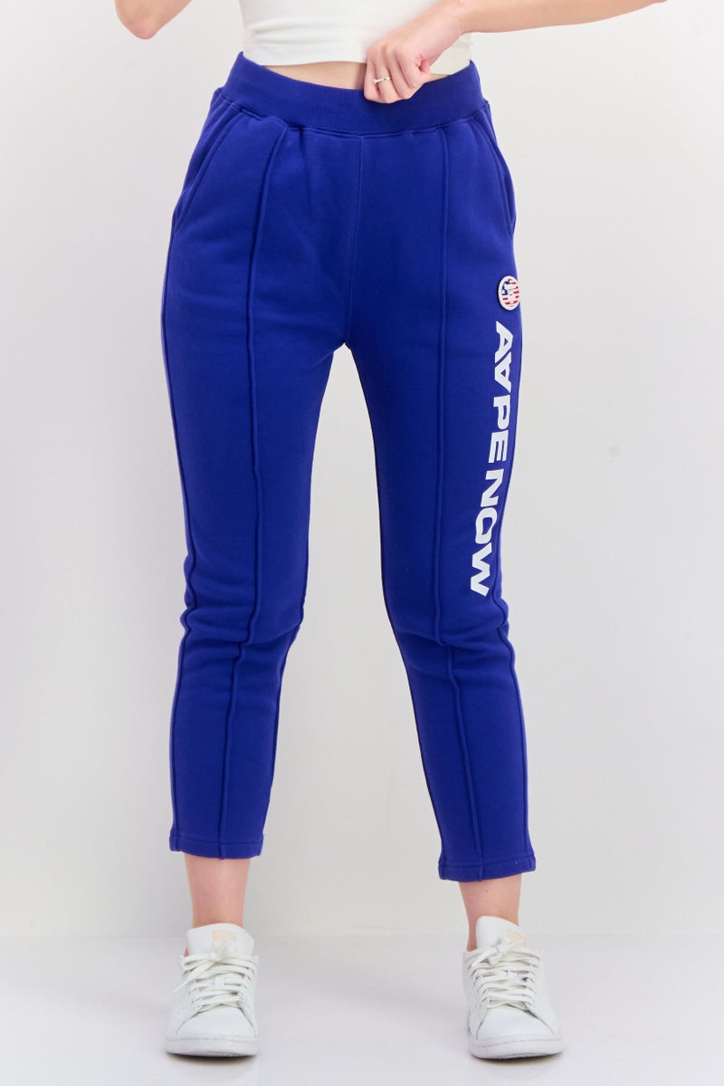 Aape By A Bathing Ape Women Regular Fit Graphic Print Sweatpants, Blue - Image 1