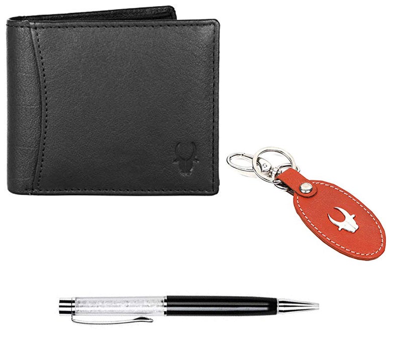 WildHorn Men Leather Gift Hamper I Wallet, Keychain & Pen Combo Gift Set for Friend, Boyfriend,Husband,Father, Son Etc, Multicolor - Image 1