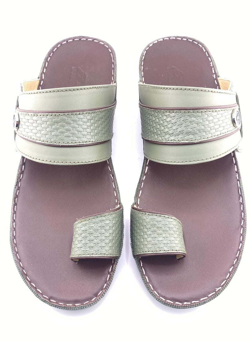 AL NAHHAM Arabic Full Leather Slipper, Tan Insole, Casual Comfort - Image 3