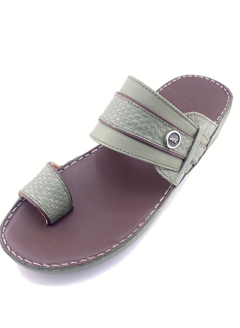 AL NAHHAM Arabic Full Leather Slipper, Tan Insole, Casual Comfort - Image 4